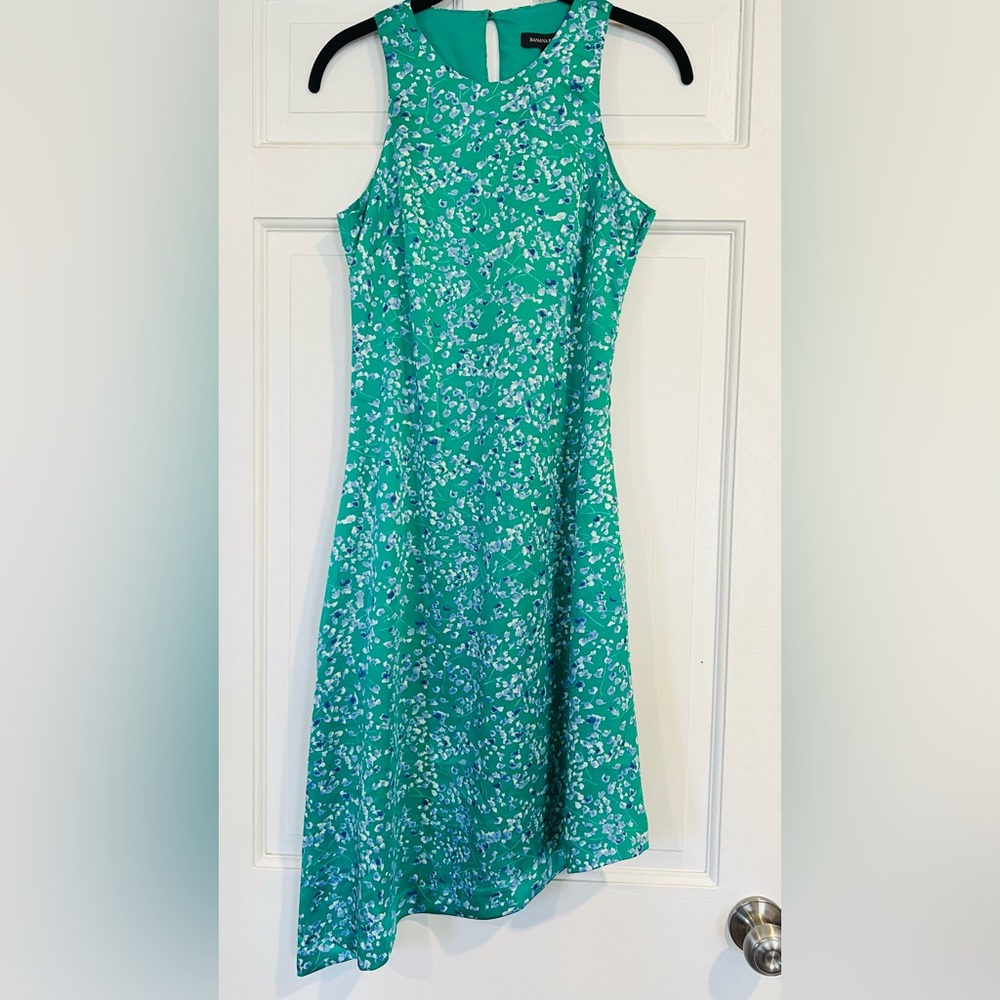 Banana Republic Green Sheath Dress Sleeveless Resort Wear